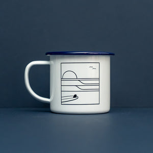 Sunrise Surf Enamel Mug