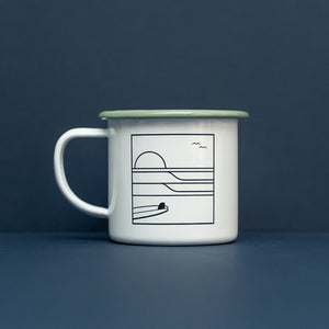 Sunrise Surf Enamel Mug