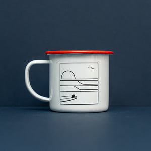 Sunrise Surf Enamel Mug