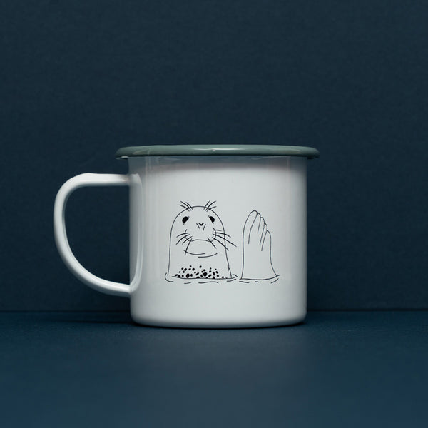 Friendly Seal Enamel Mug