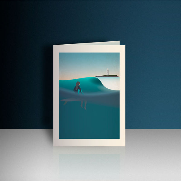 Godrevy Surf Greeting Card