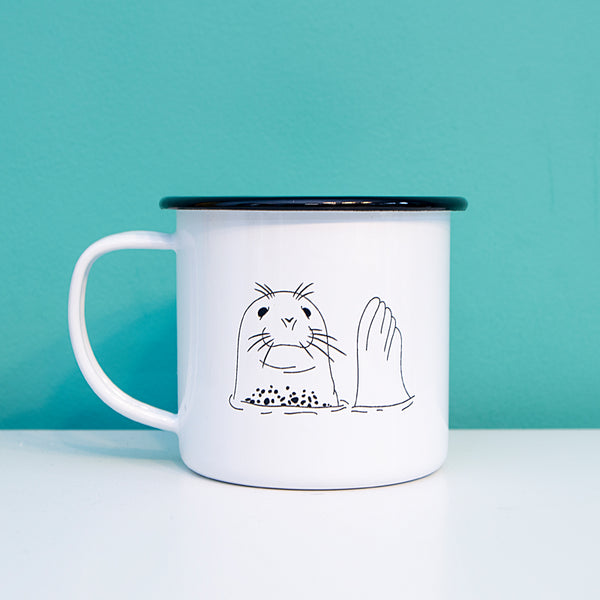 Friendly Seal Enamel Mug