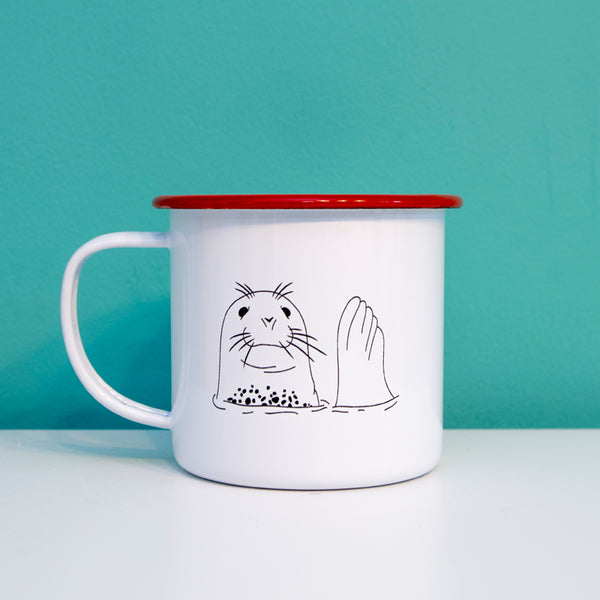 Friendly Seal Enamel Mug
