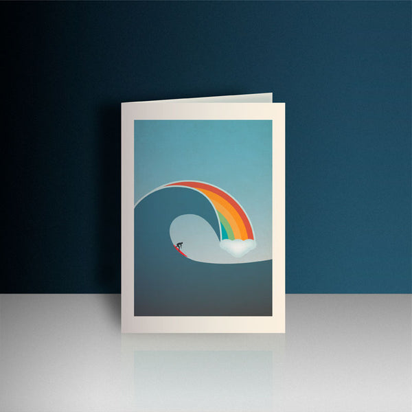 Rainbow Wave Greeting Card