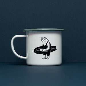 Surfed Out Sloth Enamel Mug