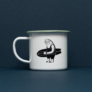Surfed Out Sloth Enamel Mug