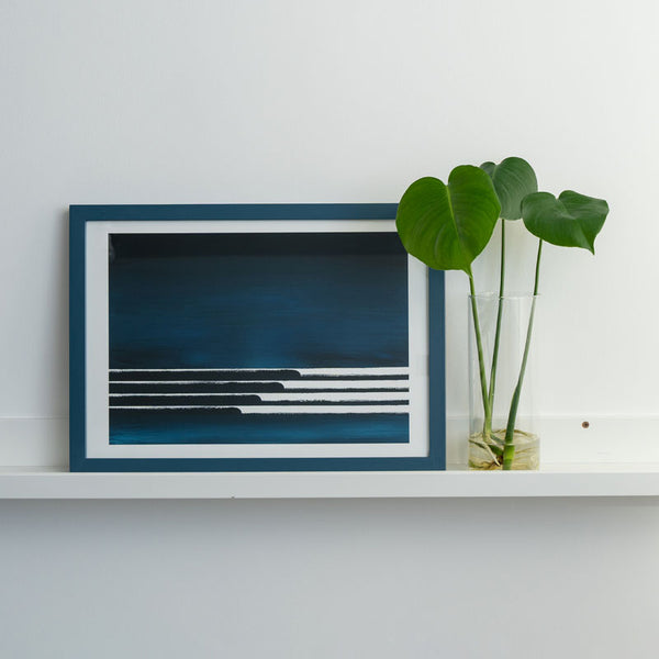 Midnight Waves Seascape Art Print