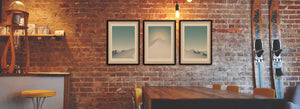framed ski prints