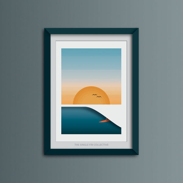 Sunset Shade Art Print by the Single Fin Collective