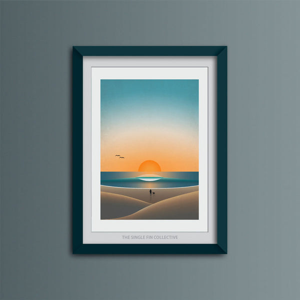 A-Frame Sunset Art Print