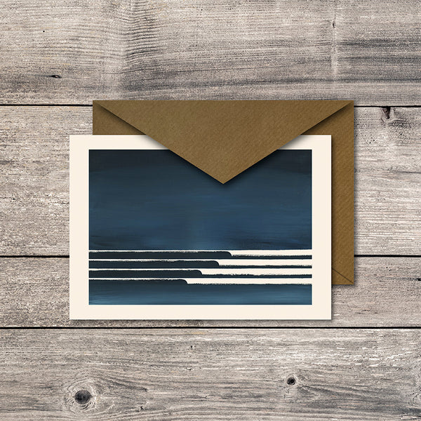 Midnight Waves Greeting Card
