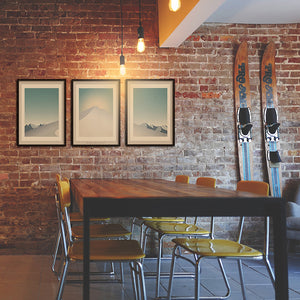 Ski Scene Triptych Art Print