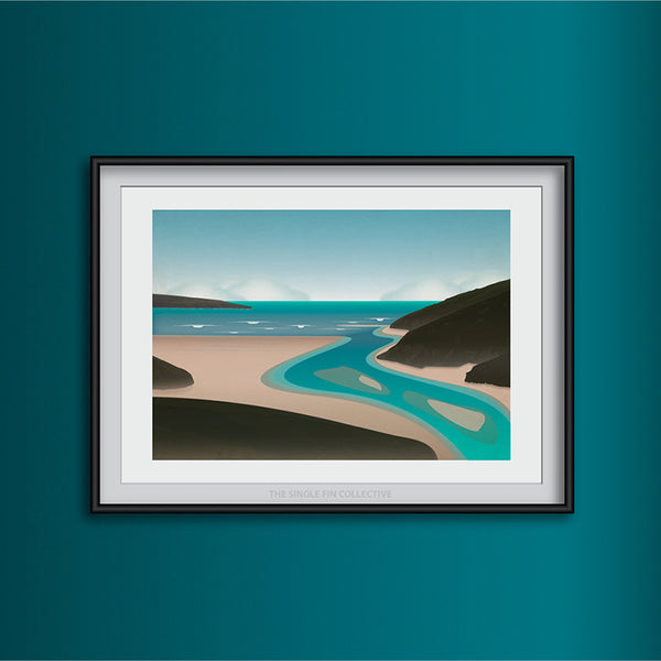 Crantock Surf Spot Art Print