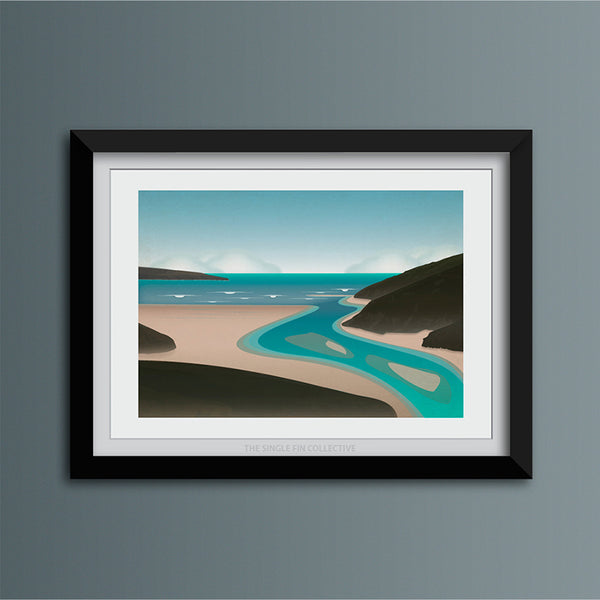 Crantock Surf Spot Art Print