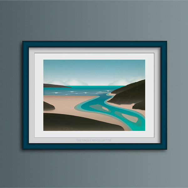 Crantock Surf Spot Art Print