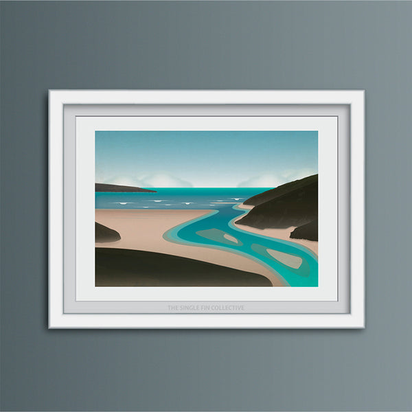 Crantock Surf Spot Art Print