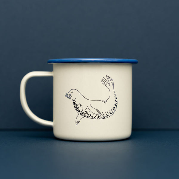 Grey Seal Enamel Mug