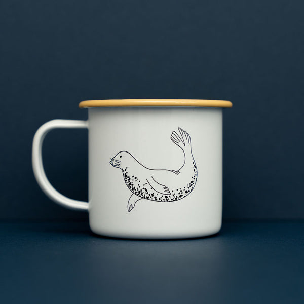 Grey Seal Enamel Mug
