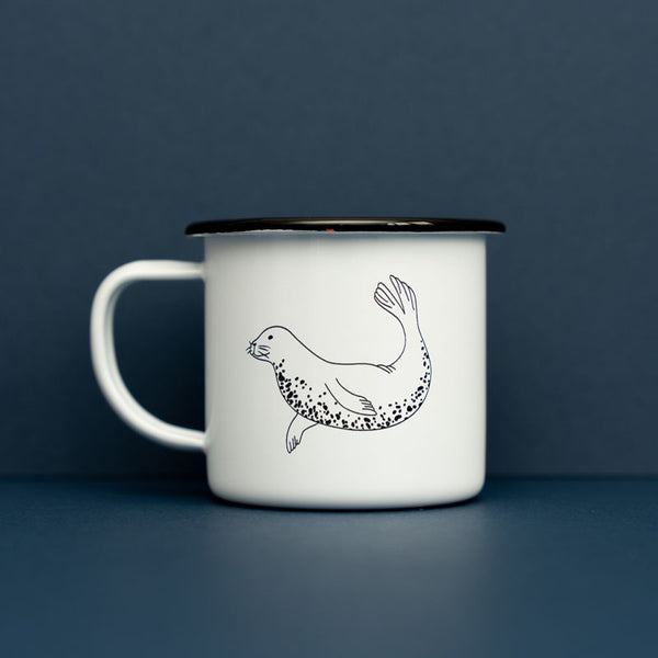 Grey Seal Enamel Mug