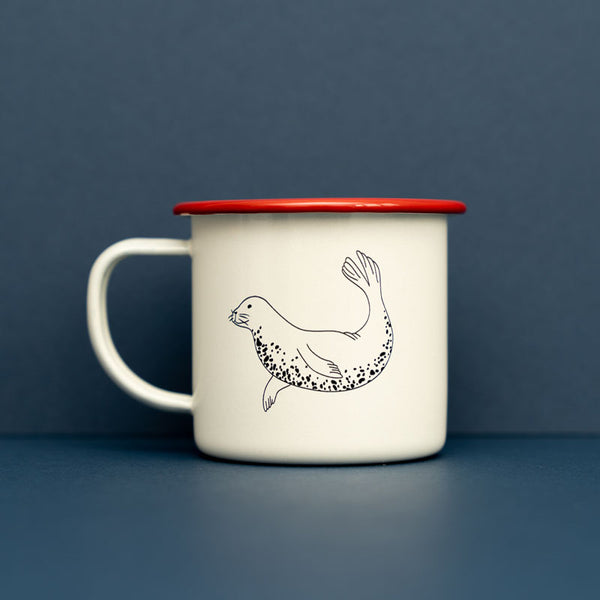 Grey Seal Enamel Mug