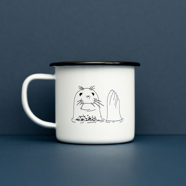 Friendly Seal Enamel Mug