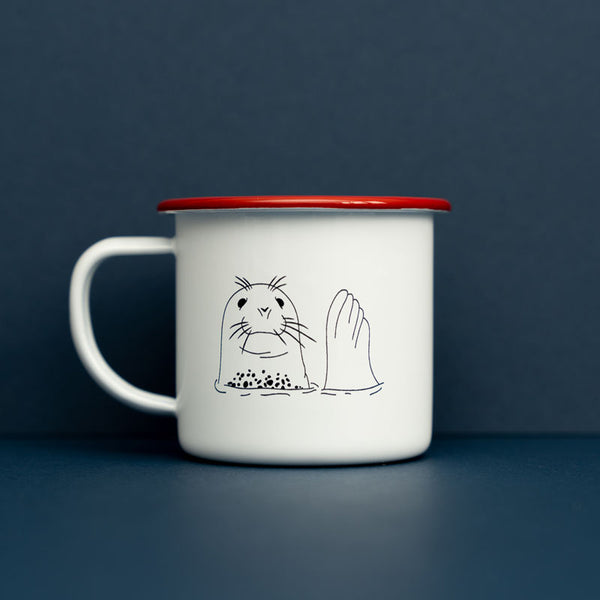 Friendly Seal Enamel Mug