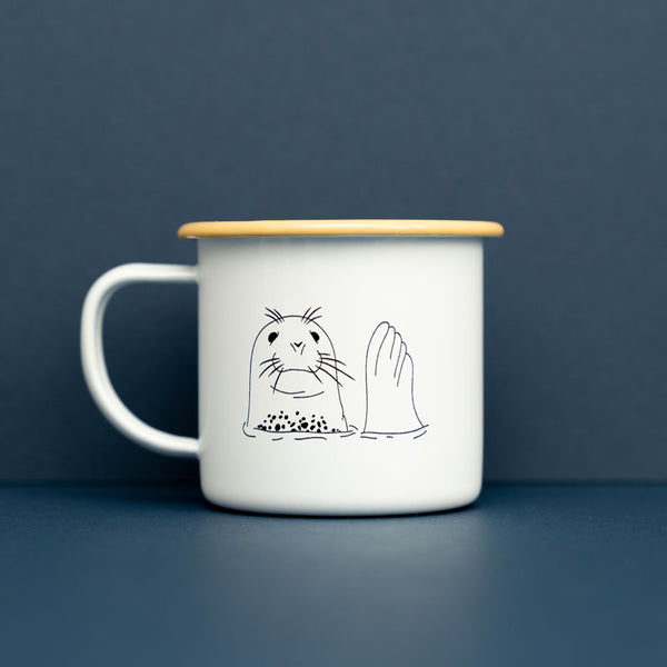 Friendly Seal Enamel Mug