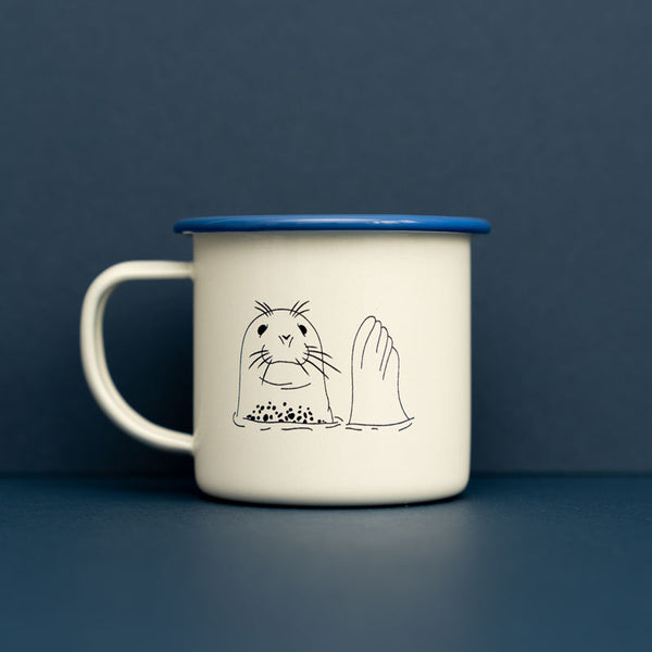 Friendly Seal Enamel Mug