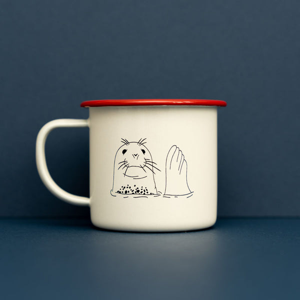 Friendly Seal Enamel Mug