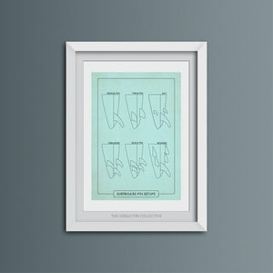 Surfboard Fin Setup Art Print