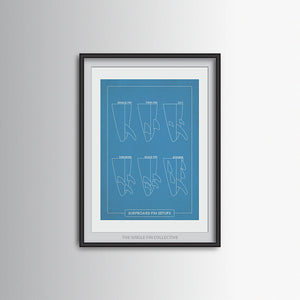 Surfboard Fin Setup Art Print