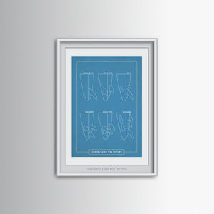 Surfboard Fin Setup Art Print