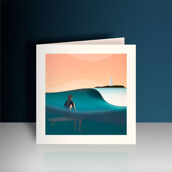 Godrevy Girl Greeting Card