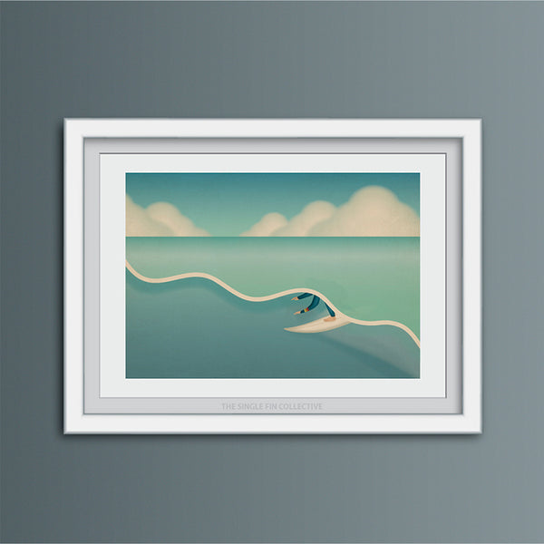 Green Room Surf Art Print