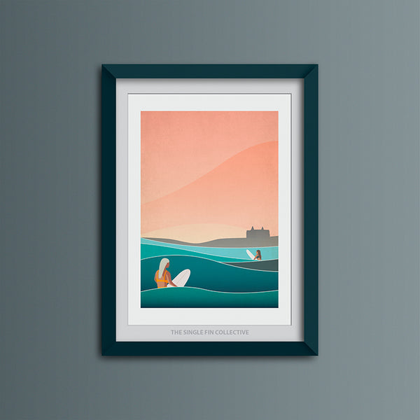 Headland Haze (Fistral Beach) Art Print