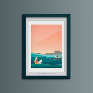 Headland Haze (Fistral Beach) Art Print