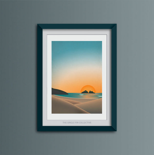 Holywell Bay Art Print