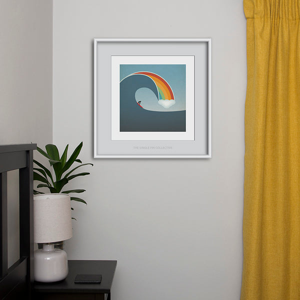 Rainbow Surf Art Print
