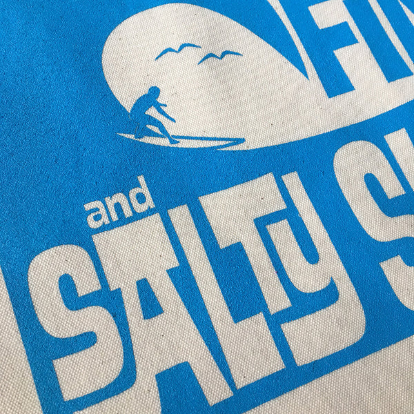Salty Skin Surf Themed Tote Bag