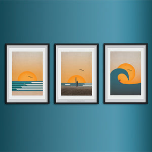 Four Waves Art Print