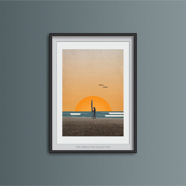 Longboarder Art Print