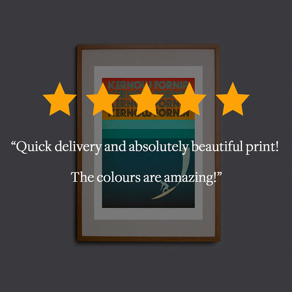 Review of rainbow sky art print "the colours are amazing"