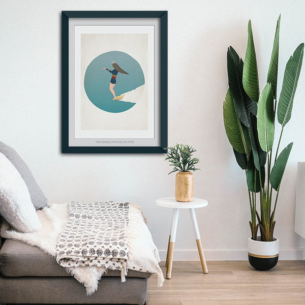 Ladyslider Surfer Girl Art Print