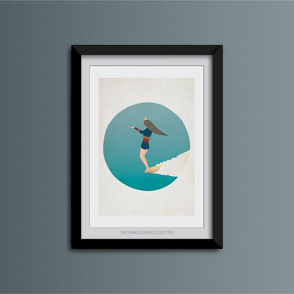 Ladyslider Surfer Girl Art Print