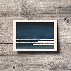 Midnight Waves Greeting Card