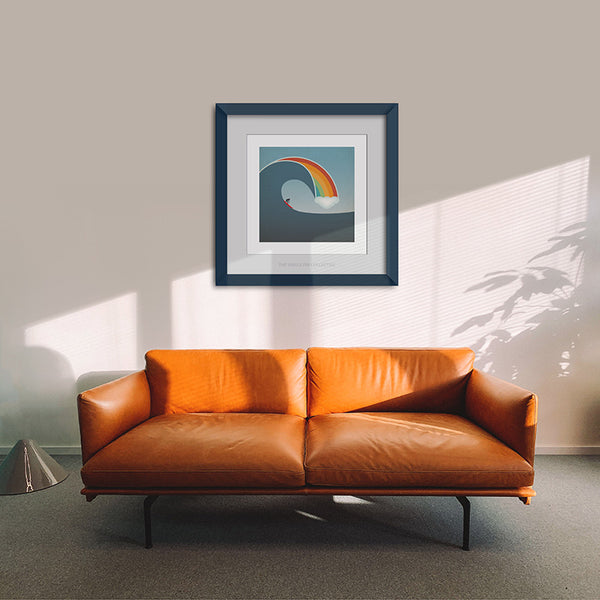 Rainbow Surf Art Print