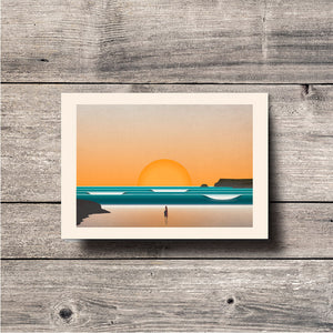 Polzeath Surf Spot Greeting Card