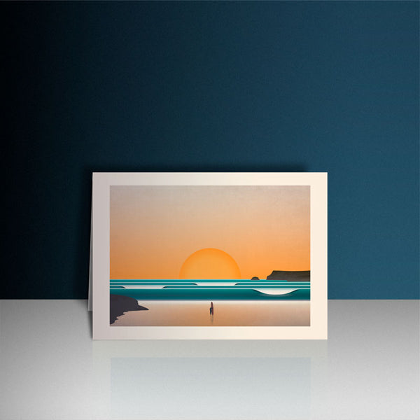 Polzeath Surf Spot Greeting Card