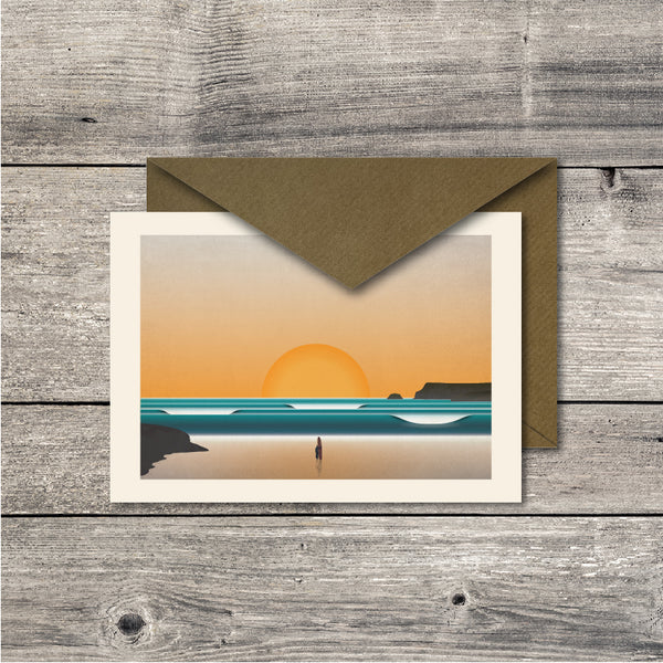Polzeath Surf Spot Greeting Card