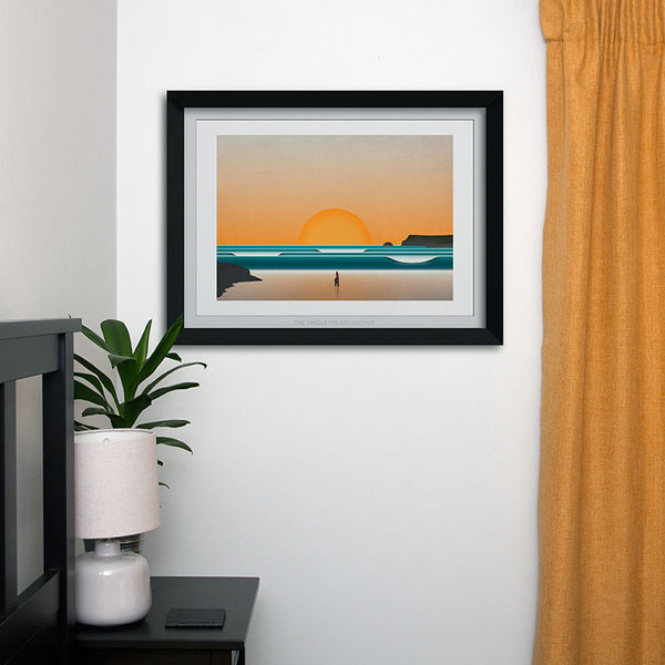 Polzeath at Sunset Art Print